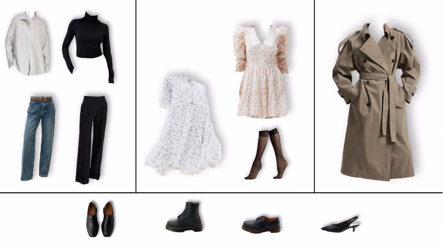 Styling board женских персонажей клипа